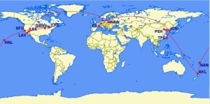 Mapa wyprawy RTW Mapa wyprawy RTW